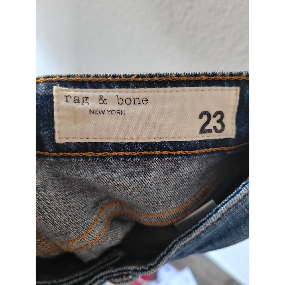 Rag & Bone Dre Low-Rise Slim Boyfriend Jeans Bellview Wash Blue Size 23 #9 - Picture 6 of 7